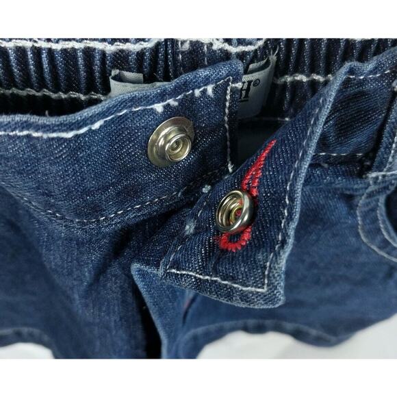 Oshkosh Girls Shorts Size 2/2T Blue Denim Jeans Patriotic 4th Of July Holiday - Picture 4 of 6